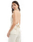 Фото #2 товара Stradivarius sleeveless rustic linen look blouse in stone