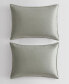 Фото #7 товара Organic Earth Solid Cotton Sateen 3 Piece Duvet Cover Set, Queen