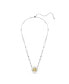 Фото #2 товара Flower, Yellow, Rhodium Plated Idyllia Necklace