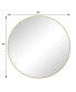 Gold Metal Framed 36" Round Wall Mirror