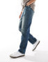 Фото #2 товара ASOS DESIGN straight jeans in vintage dark wash with tint