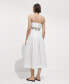 ფოტო #3 პროდუქტის Women's Belted Square Neckline Dress