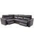 Фото #3 товара Gabrine 4-Pc. Leather Sectional with 2 Power Headrests, Created for Macy's