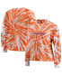 ფოტო #1 პროდუქტის Women's Orange Clemson Tigers Tie-Dye Long Sleeve T-shirt
