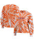 Women's Orange Clemson Tigers Tie-Dye Long Sleeve T-shirt Оранжевый, M - фото #1