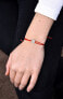Lanyard bracelet with mandala red / steel