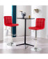 Фото #3 товара Set of 2 Adjustable Bar Stools PU Leather Swivel Kitchen Counter Pub Chair