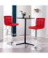 Set of 2 Adjustable Bar Stools PU Leather Swivel Kitchen Counter Pub Chair