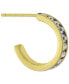 ფოტო #3 პროდუქტის Crystal Small Hoop Earrings in 18k Gold-Plated Sterling Silver, 0.59", Created for Macy's