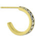 Crystal Small Hoop Earrings in 18k Gold-Plated Sterling Silver, 0.59", Created for Macy's