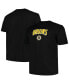Фото #1 товара Men's Black Boston Bruins Big and Tall Arch Over Logo T-shirt