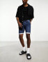 ONLY & SONS jog denim shorts in dark wash