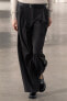 Zw collection darted minimalist wool blend trousers