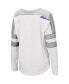 ფოტო #2 პროდუქტის Women's White Kansas State Wildcats Trey Dolman Long Sleeve T-shirt