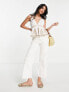 Фото #4 товара Topshop contrast broderie plunge cami in ivory