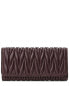 Фото #1 товара Tiffany & Fred Paris Pleated Leather Wallet Women's Purple