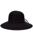 Bruno Magli Leather-Trim Wool Felt Hat Women's Black