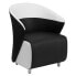 Фото #4 товара Black Leather Lounge Chair With Melrose White Detailing