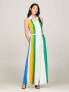 Фото #1 товара Pleated Colorblock Maxi Dress