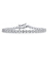 ფოტო #1 პროდუქტის Modern Jewelry 10 CTW CZ Round Solitaire Tennis Bracelet For Women Cubic Zirconia Plated Silver Rhodium 7 Inch