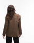 Фото #4 товара Mango single breasted blazer in brown