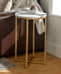 Modern Glam 2-Piece Metal-X Leg Side Table Set