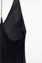 Фото #11 товара Атласное платье-комбинация с горловиной халтер ZARA