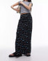 Topshop ditsy maxi bias skirt in blue floral print