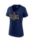 ფოტო #2 პროდუქტის Women's Navy Milwaukee Brewers 2023 NL Central Division Champions Locker Room V-Neck T-shirt