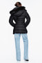 Semi-long puffer down jacket with hood