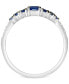 ფოტო #4 პროდუქტის EFFY® Sapphire (1/2 ct. t.w.) & Diamond (1/20 ct. t.w.) Ring in 14k White Gold