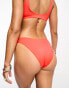 Weekday Ava high waist bikini bottom in shiny red