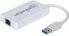 HUB USB Manhattan 1x RJ-45 + 3x USB-A 3.0 (507578)