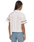 Фото #6 товара Women's Collared Cotton Logo Lace Shirt