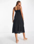 Фото #3 товара IIsla & Bird tiered maxi beach summer dress in black