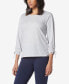 Фото #3 товара Women's 3/4 Sleeve T-shirt with Cinched Sleeve