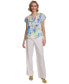 Фото #4 товара Блузка с короткими рукавами и цветочным принтом Calvin Klein для женщин
