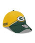 Фото #1 товара Men's Gold, Green Green Bay Packers 2023 Sideline 39THIRTY Flex Hat