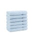 Фото #1 товара Host and Home Hand Towels (6 Pack), Solid Color Options, 16x28 in, Double Stitched Edges, 600 GSM, Soft Ringspun Cotton, Stylish Striped Dobby Border