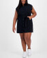 Фото #1 товара Trendy Plus Size Belted Dolman-Sleeve Shirtdress, Created for Macy's