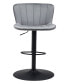 46" Steel, Polyester Tarley Adjustable Base Bar Chair