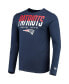 Фото #3 товара Men's Navy New England Patriots Combine Authentic Split Line Long Sleeve T-shirt
