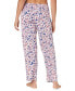 Women's Leo Swirl Printed High-Rise Pajama Pants Розовый, XL - фото #2