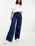 Tommy Jeans Claire high rise wide leg side tab jeans in dark wash