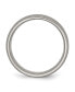ფოტო #2 პროდუქტის Titanium Brushed and Polished Grooved Wedding Band Ring