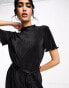 Фото #6 товара ASOS DESIGN plisse high neck jumpsuit in black