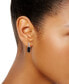 Фото #2 товара Onyx Emerald-Cut & Diamond Accent Drop Earrings in Sterling Silver