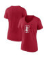 Фото #1 товара Women's Cardinal Stanford Cardinal Evergreen Logo V-Neck T-shirt