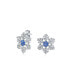 Серьги Bling Jewelry Snowflake Blue CZ