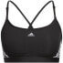 Фото #1 товара adidas Aeroreact Training Light-Support 3-Stripes Bra W HC7862 sports bra